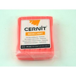 Pâte CERNIT 56g : Rouge  fluo