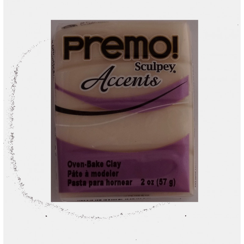 Pâte polymère Premo : Blanc translucide
