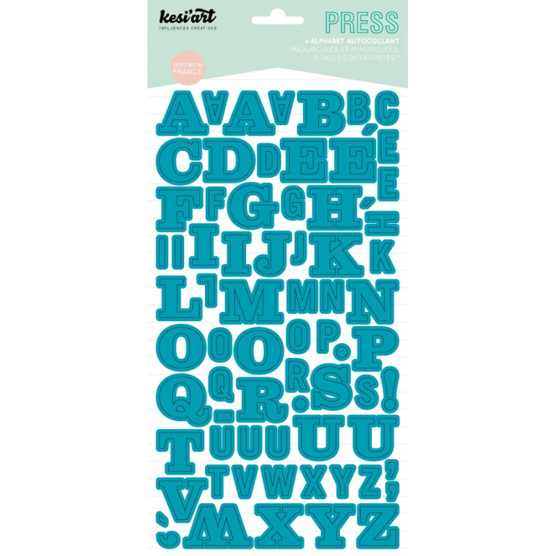 Stickers Alphabet : Press Turquoise