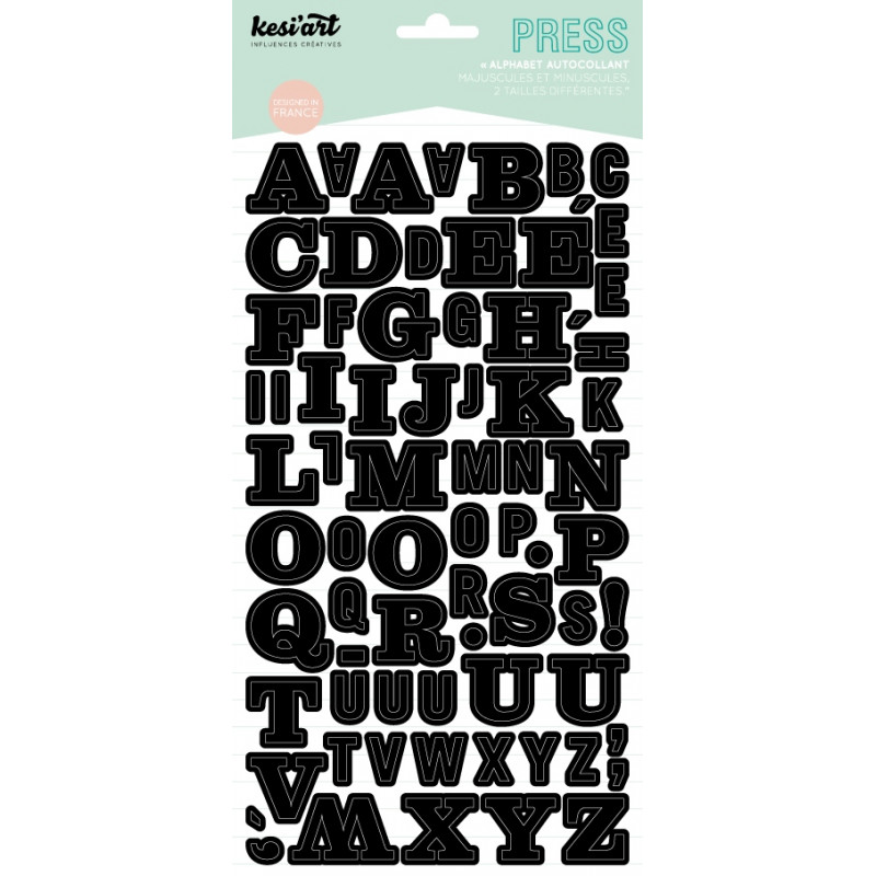 Stickers Alphabet : Press Noir