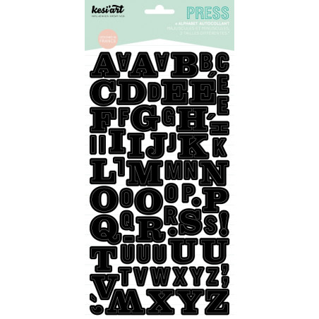Stickers Alphabet : Press Noir