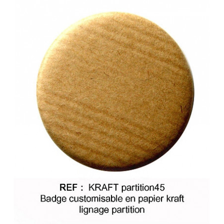 badge Scrapbutton 45 mm : Kraft partition