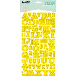 Stickers Alphabet : Press Jaune