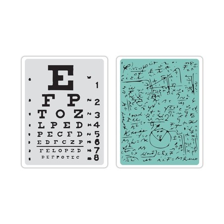 2 Classeurs de gauffrage : Eye Chart & Formulas set