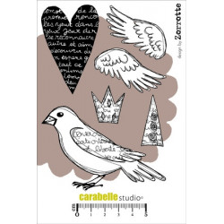 Tampon : Le cœur et l'oiseau by Zorrotte