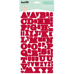 Stickers Alphabet : Press Rouge