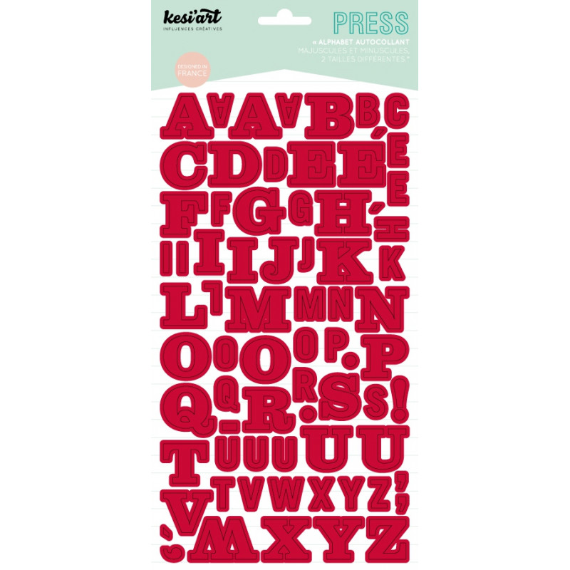 Stickers Alphabet : Press Rouge