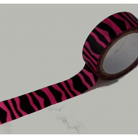 Masking Tape : Zebre Noir fuchsia