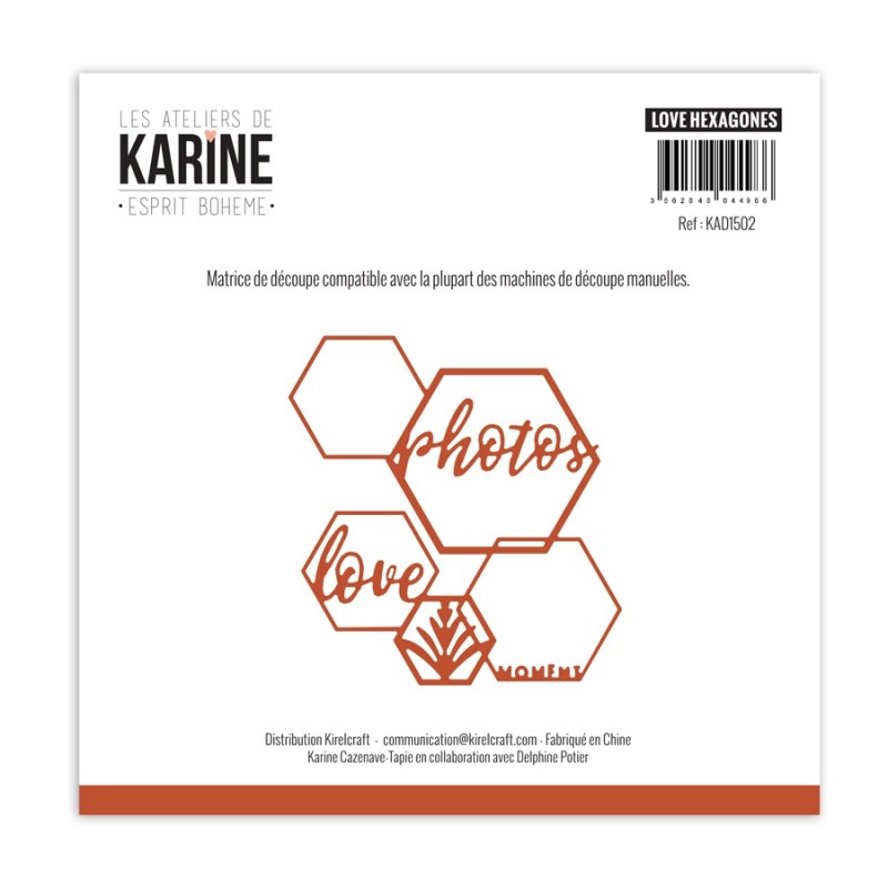 Die Esprit Bohème Love Hexagones -Les Ateliers de Karine