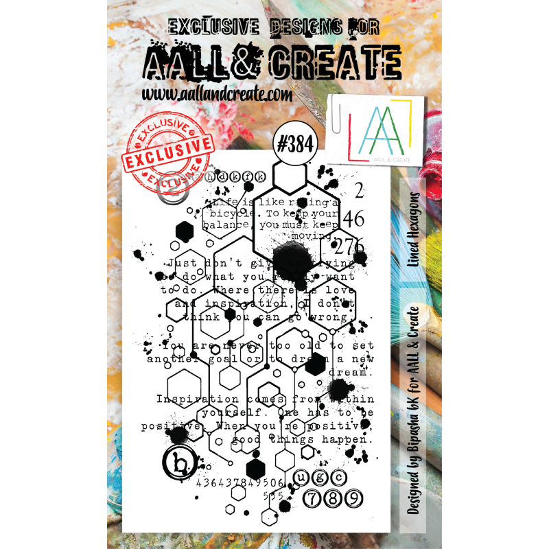 Tampon AALL and Create : Lined hexagons -384