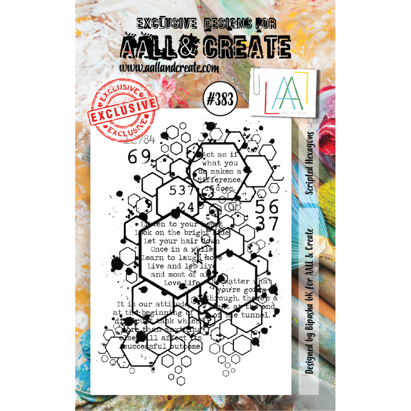 Tampon AALL and Create : Scripted hexagons -383