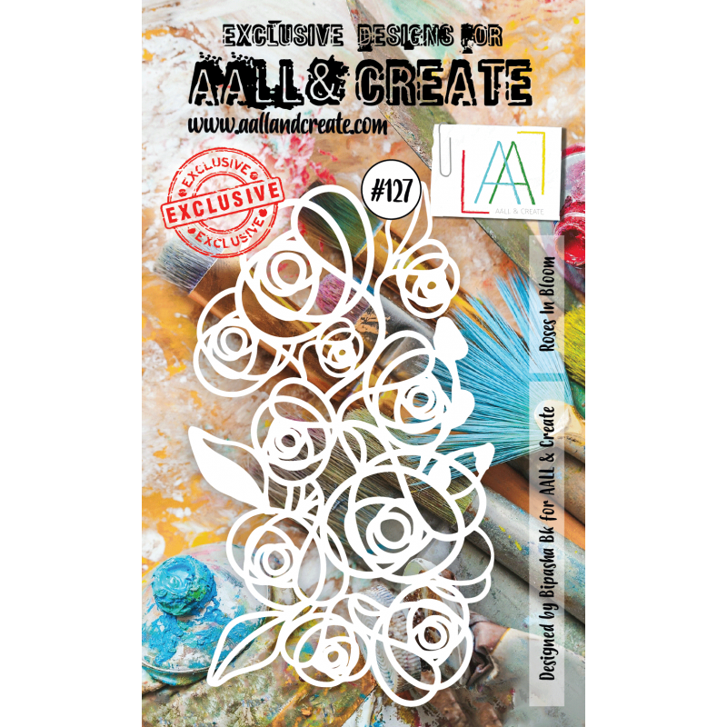 AALL and Create Stencil : Roses in bloom -127