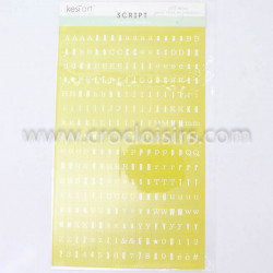 Stickers alphabet Script : Vert