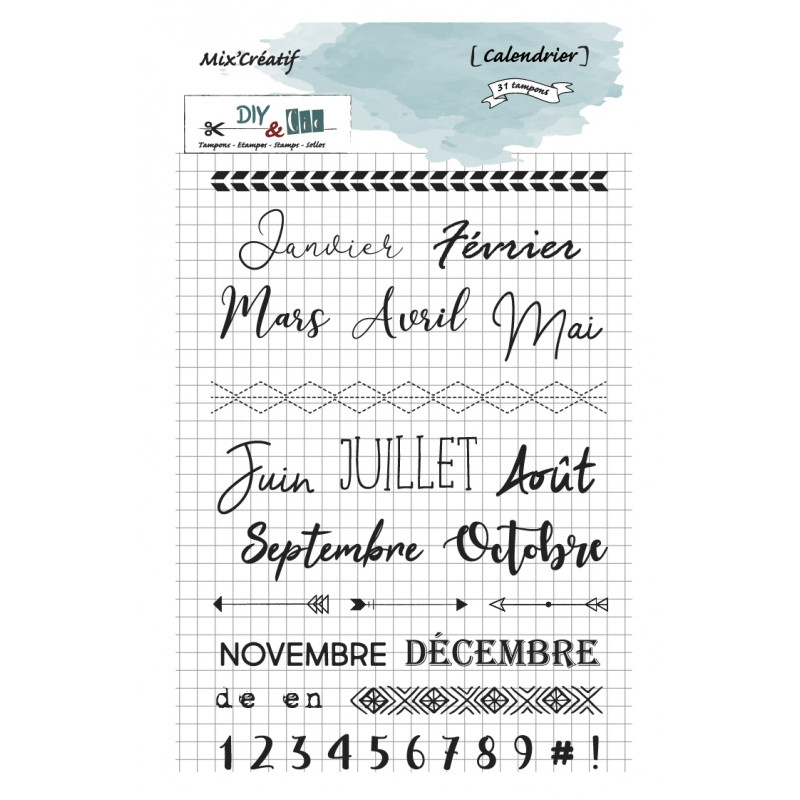 Tampon DIY and Cie : Calendrier