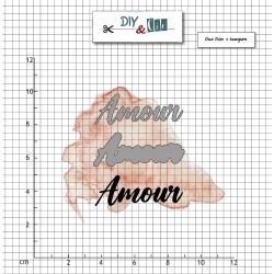 Duo die-tampon clear : Amour - DIY and Cie 