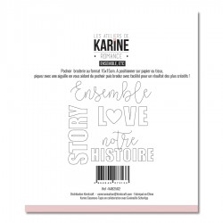 Pochoir Broderie Romance Ensemble, etc - Les Ateliers de Karine 