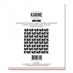 Pochoir Romance Xoxo - Les Ateliers de Karine 
