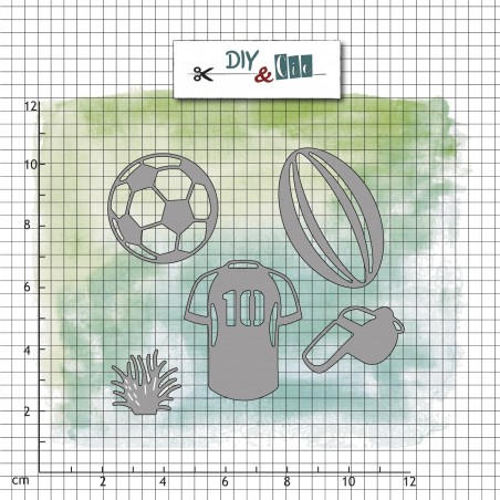 Set de dies : Foot et rugby - DIY and Cie 