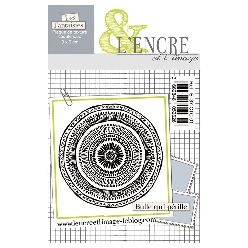Plaque de caoutchouc - Bulle qui Pétille - L'Encre et l'Image