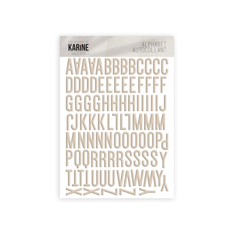Sable d'or - Alphabet Sable - Les Ateliers de Karine 