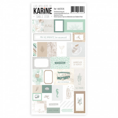 Sable d'or - stickers étiquettes - Les Ateliers de Karine 