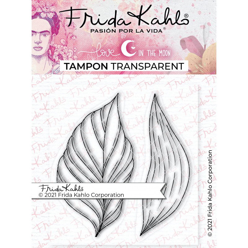 Planche de tampons transparents officiels Frida Kahlo - Feuilles tropicales - 1 