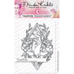 Tampon transparent officiel Frida Kahlo - Une main en or 