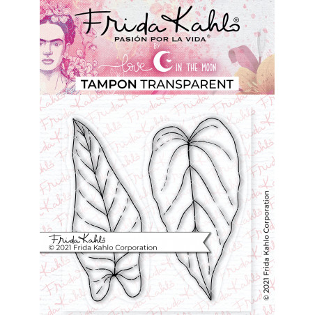 Planche de tampons transparents officiels Frida Kahlo - Feuilles tropicales - 2 