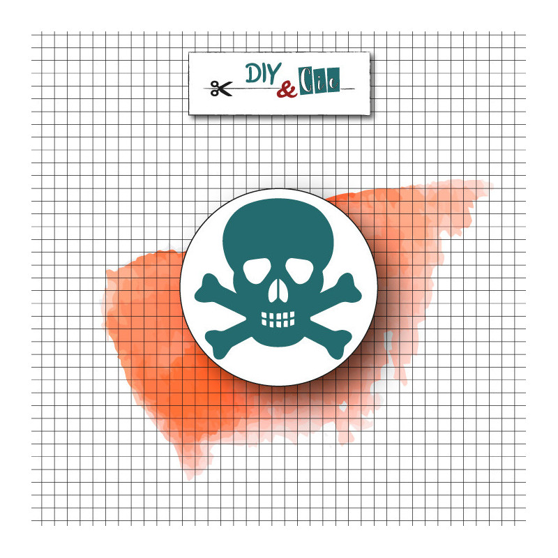 Sceau en laiton : Tëte de mort - DIY and Cie 