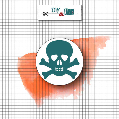 Sceau en laiton : Tëte de mort - DIY and Cie 