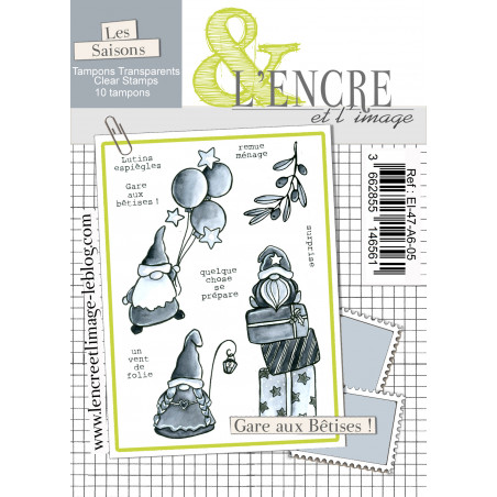 Tampon clear - Gare aux Bêtises - L'Encre et l'Image Tampon clear - Gare aux Bêtises - L'Encre et l'Image