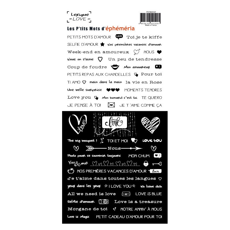 Etiquettes stickers p'tits mots : Love