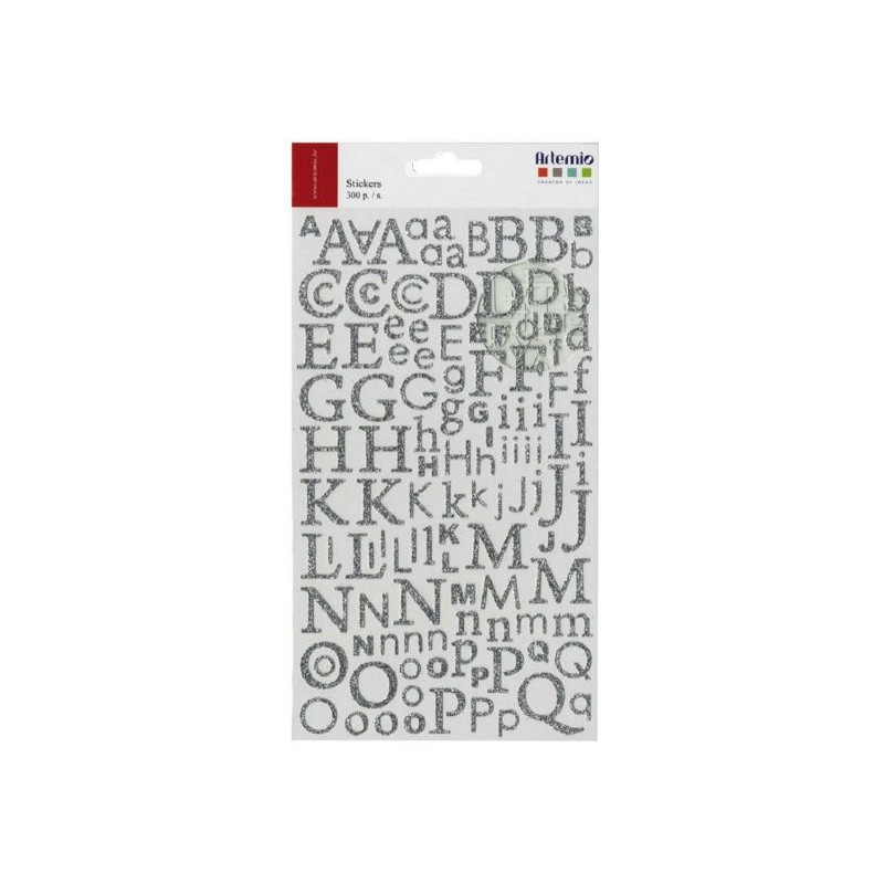 Stickers alphabet : Argent - Artemio
