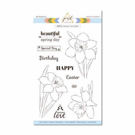 Tampons Transparent - Serenity - Narcissus - PaperNova Design 