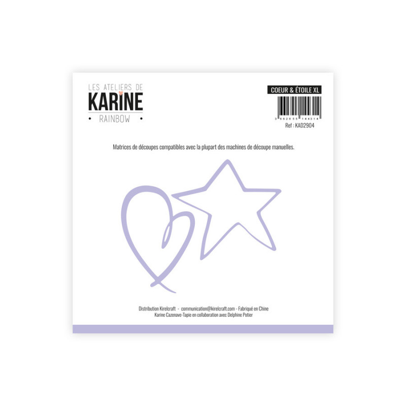 Die Rainbow Coeur & étoile XL- Les Ateliers de Karine 