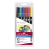 Tombow ABT Dual Brush Pen Set de 6 couleurs primaires 