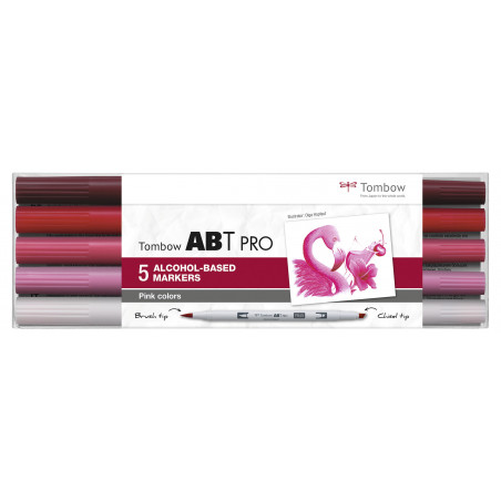 Tombow ABT PRO Set de 5 couleurs rose 