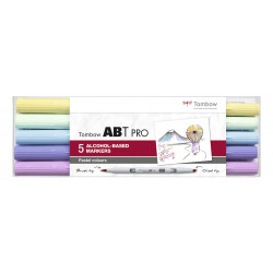 Tombow ABT PRO Set de 5 couleurs pastels 