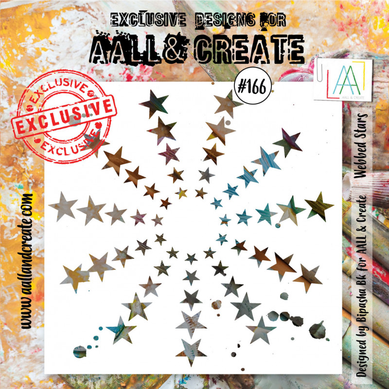 AALL and Create Stencil - 166 - Webbed Stars 
