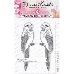 Planche de tampons transparents officiels Frida Kahlo -Le perroquet Bonito