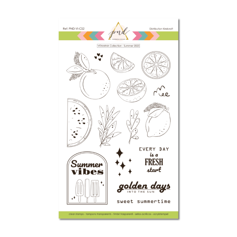 Tampons Transparent - Vitamina - Summer Fruits - PaperNova Design 