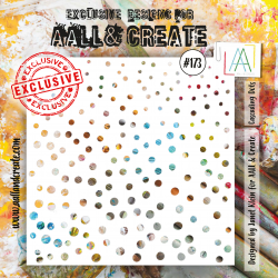 "AALL and Create - 173 - 6""x6"" Stencil - Cascading Dots" 