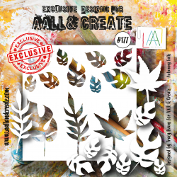 "AALL and Create - 177 - 6""x6"" Stencil - Autumny Falls" 