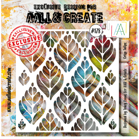 "AALL and Create - 178 - 6""x6"" Stencil - Crisp Tulips" 