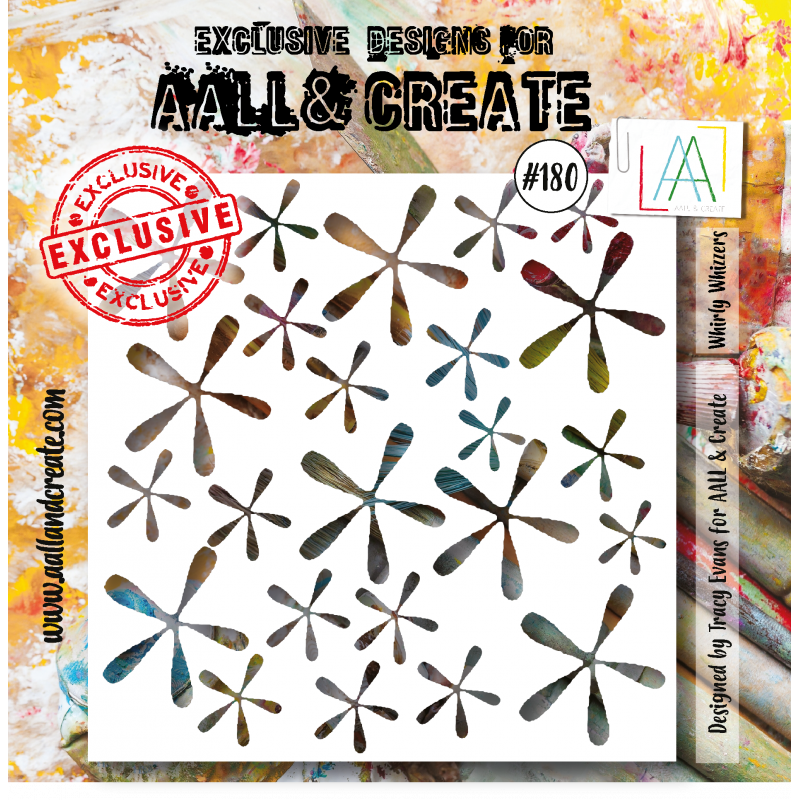 "AALL and Create - 180 - 6""x6"" Stencil - Whirly Whizzers" 