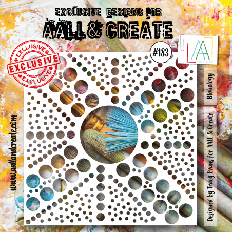 "AALL and Create - 183 - 6""x6"" Stencil - Blobology" 