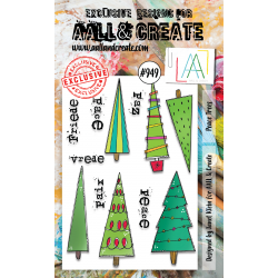 AALL and Create - 949 - A6 Stamp Set - Peace Trees 