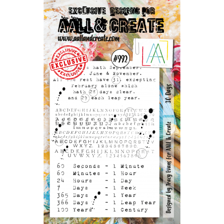 AALL and Create - 992 - A7 Stamp set - 30 Days 