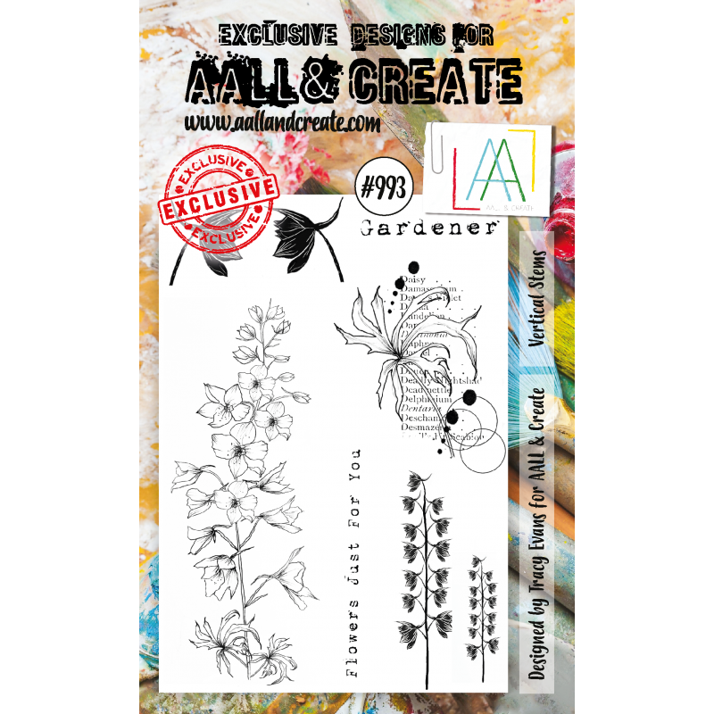 AALL and Create - 993 - A6 Stamp set - Vertical Stems 