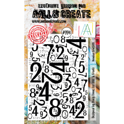 AALL and Create - 994 - A7 Stamp set - Number Graffitti 